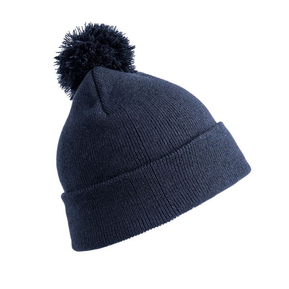 Result Childrens/Kids Pom Pom Beanie / Navy